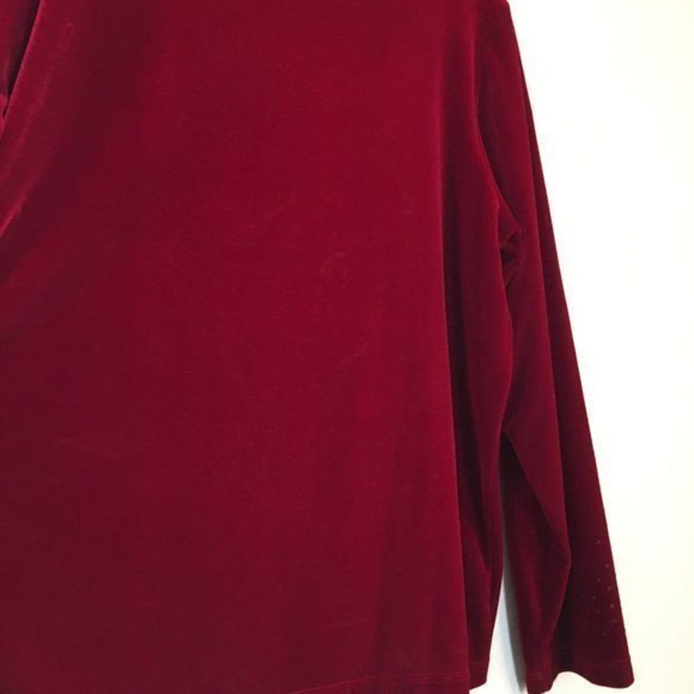 Vintage Jaclyn Smith Red Cowl Neck Sweater Women’s Size X - Picture 9 of 10